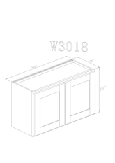 Wall 30" - Slim White Shaker 30 Inch Wall Stove Cabinet - ZCBuildingSupply